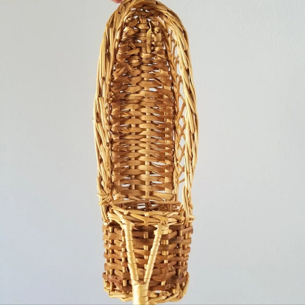 Vintage Woven Wicker Wine Chianti Holder - Picture 8 of 10